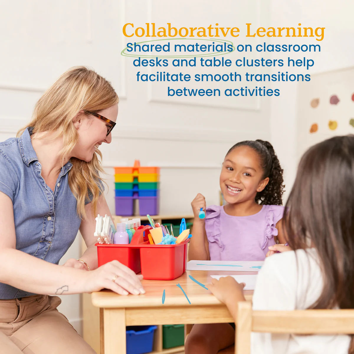 3-Compartment Storage Caddy, Small, Supply Organizer  三隔間儲物箱，小型用品整理器