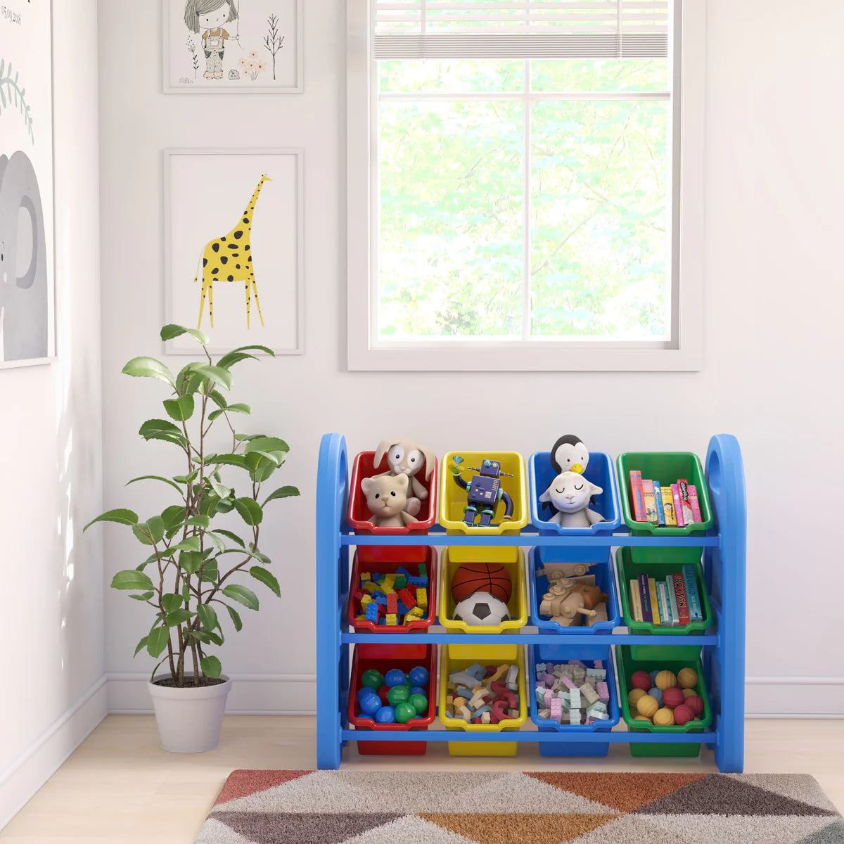 3-TIER STORAGE ORGANIZER WITH BINS 三層儲物整理架帶收納箱