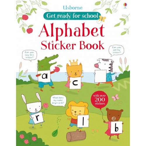 Usborne Get Ready For School Alphabet Sticker Book 英文字母 學前準備系列貼紙書