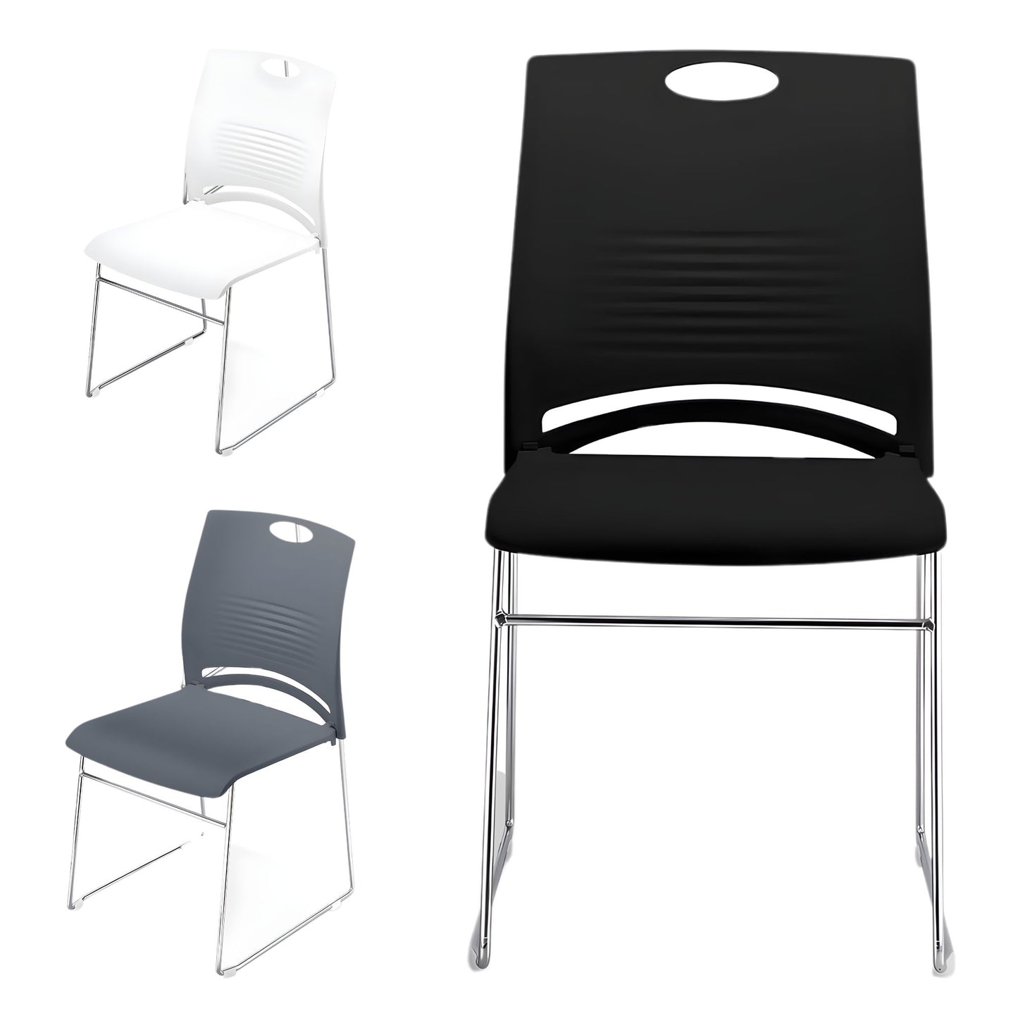 Charles Strive Stackable Chair Set of 4 疊放式雪橇底座塑膠椅 4張套裝