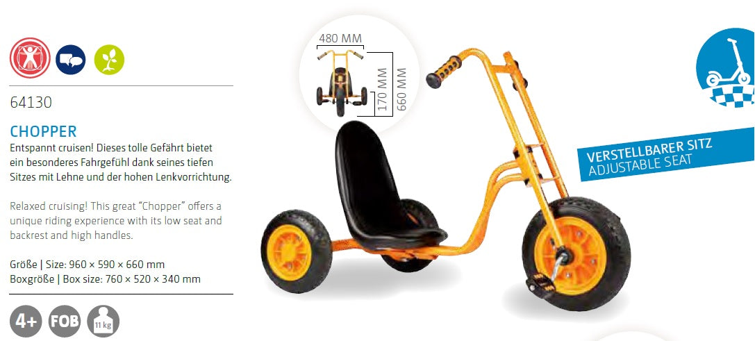 Beleduc TopTrike Chopper 哈雷腳踏三輪車