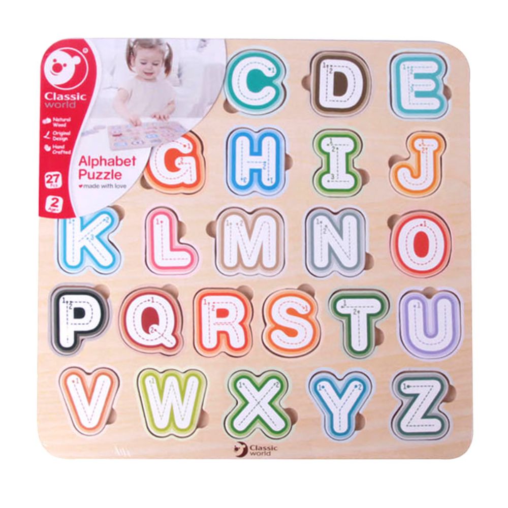 Classic World Alphabet Puzzle 字母拼板