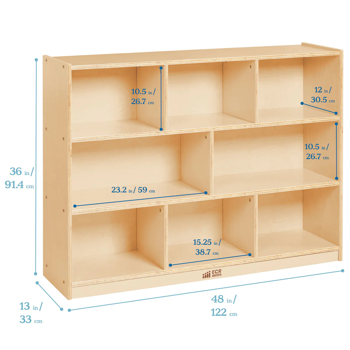 ECR4Kids 8-Compartment Mobile Storage Cabinet 八格移動儲物櫃 L1220 X H914 X D330mm