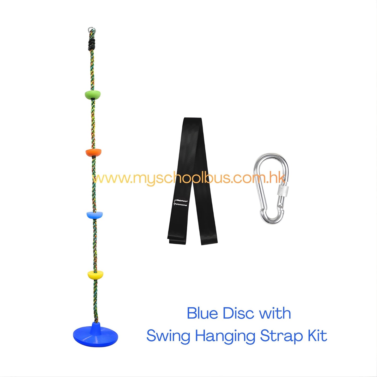 Obstacle Course Attachment Climbing Rope Swing with Disc 2m Max Load 100KG CPC Safety Approval 兒童障礙訓練 攀爬繩圓盤