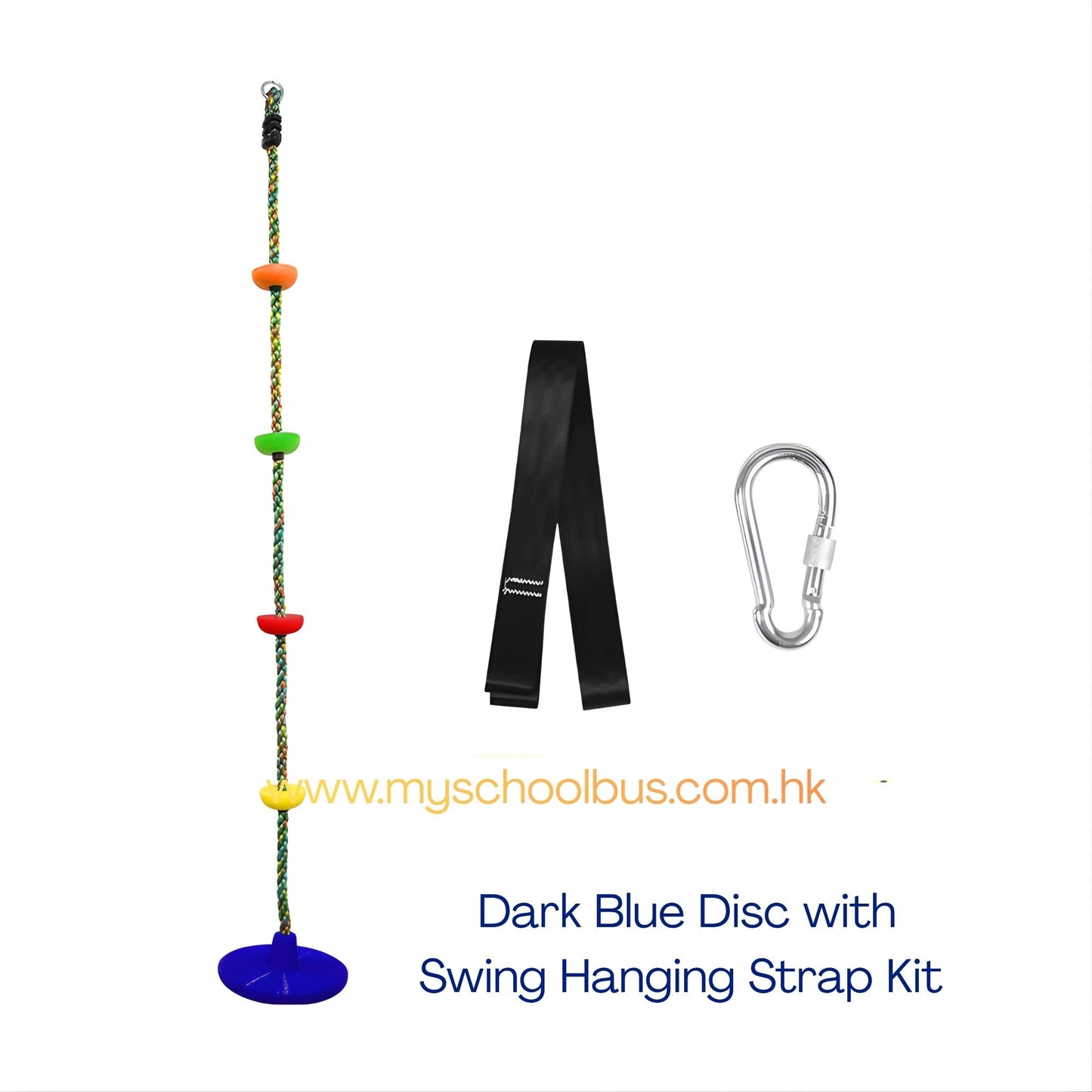Obstacle Course Attachment Climbing Rope Swing with Disc 2m Max Load 100KG CPC Safety Approval 兒童障礙訓練 攀爬繩圓盤