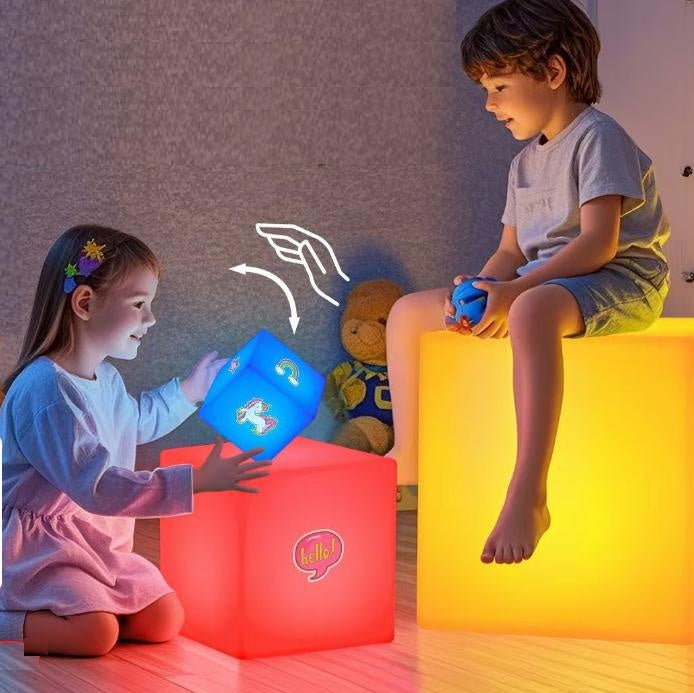 Kindermatic Colour Changing Sensory Activity Cube Waterproof 防水轉動轉色發光遊戲立方