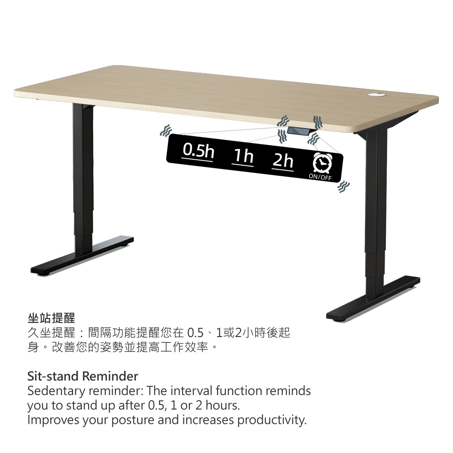 Maidesite S3 Dual Motor Electric Desk for Sitting and Standing 3 Stages Height Adjustable 62-125cm高 可調節3段記憶  電動升降桌雙馬達系列