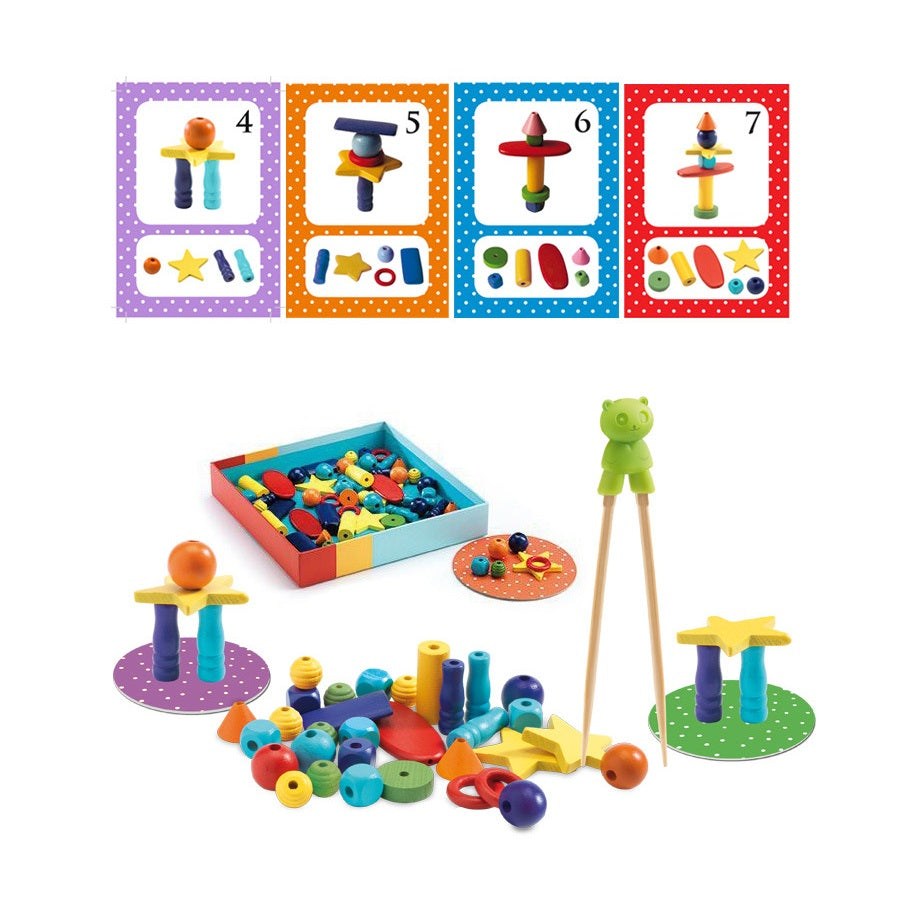 Djeco Totem Zen 揸筷子看圖拼遊戲精細動作