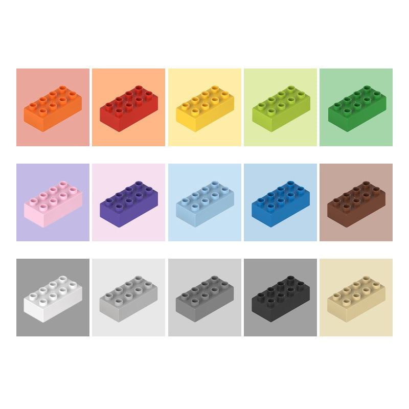 Duplo-size Brick Block 2x4 Bag Pack 大顆粒磚塊積木2x4 散裝