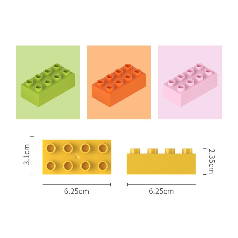 Duplo-size Brick Block 2x4 Bag Pack 大顆粒磚塊積木2x4 散裝