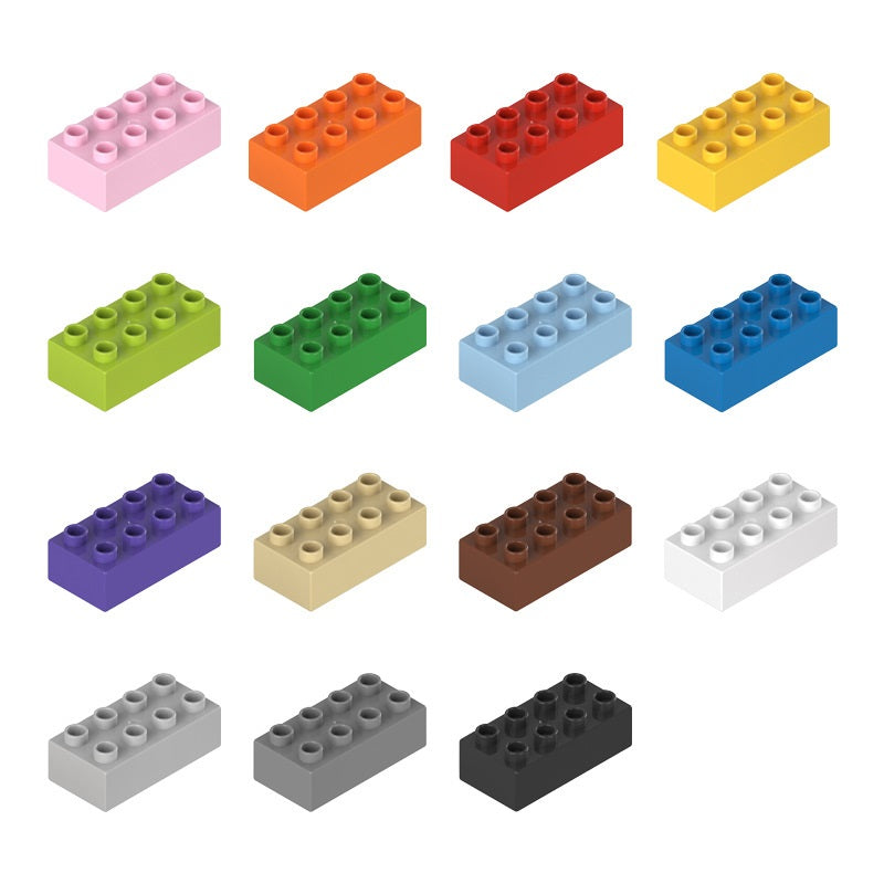 Duplo-size Brick Block 2x4 Bag Pack 大顆粒磚塊積木2x4 散裝