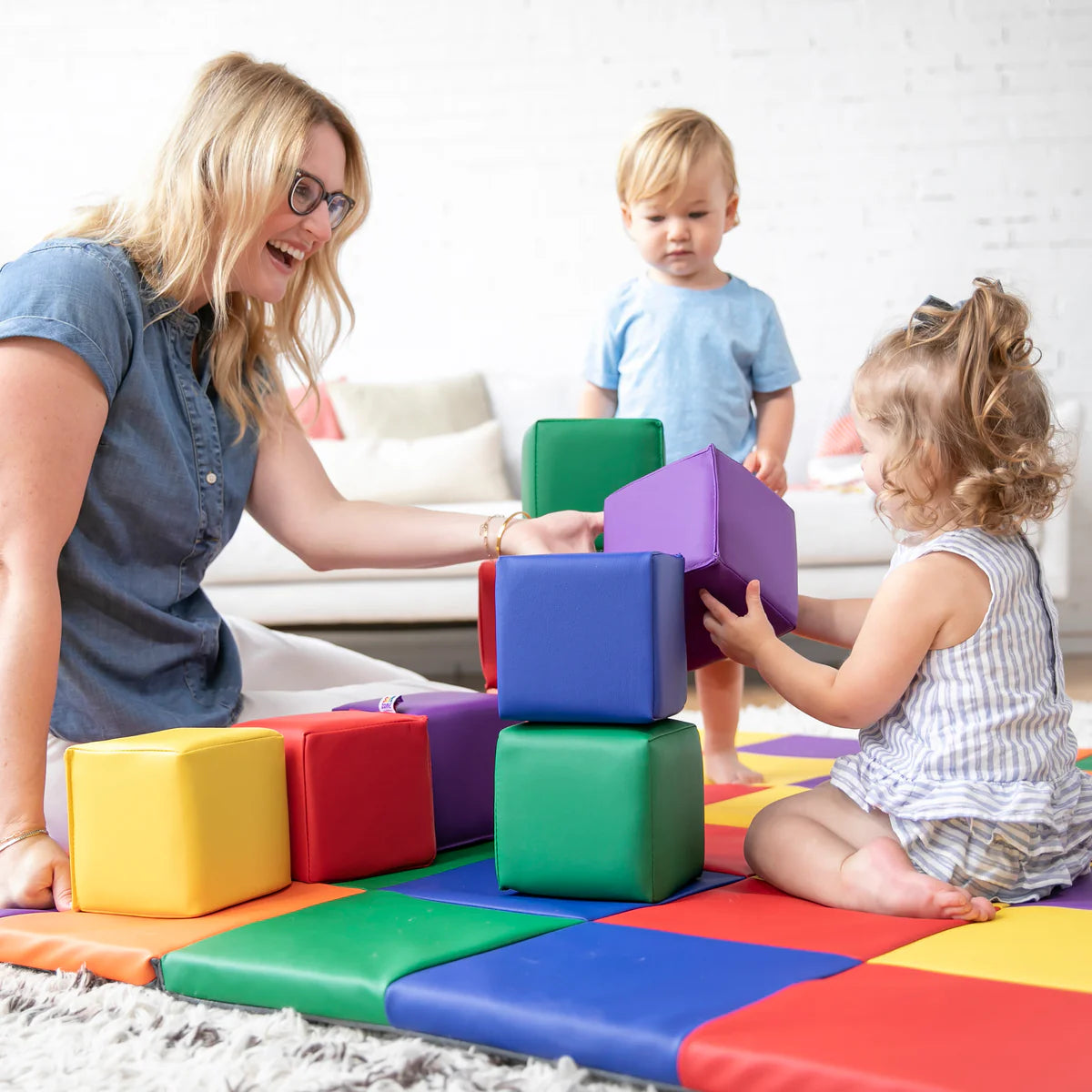Softzone Patchwork Toddler Building Blocks 幼兒立方軟體積木