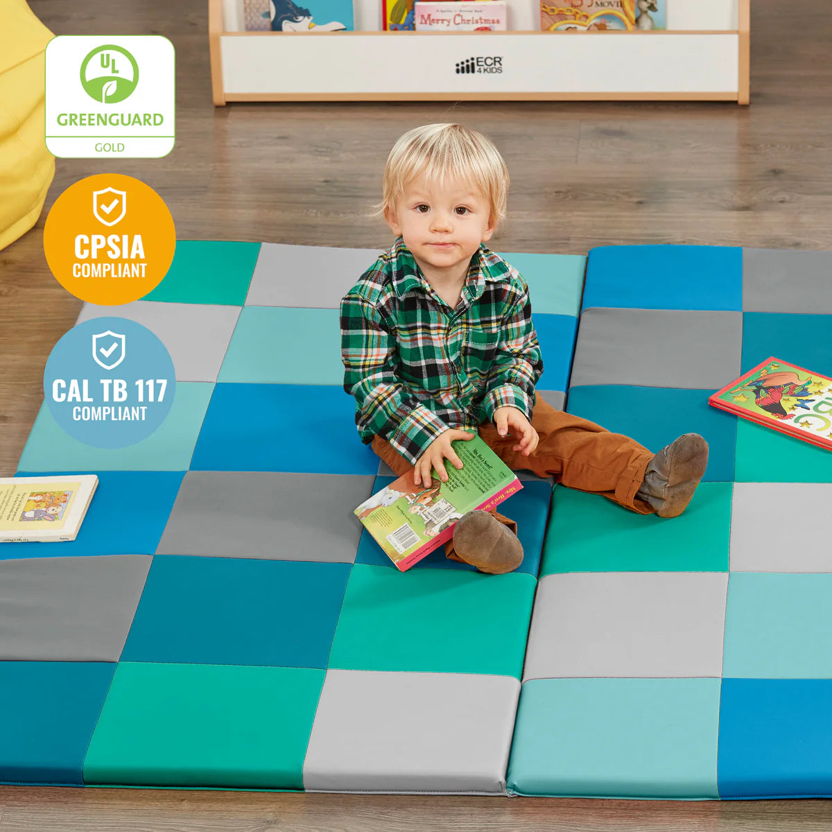 SoftZone Patchwork Folding Activity Mat 亮彩摺疊遊戲墊 L254 X W147.3 X T2.54cm