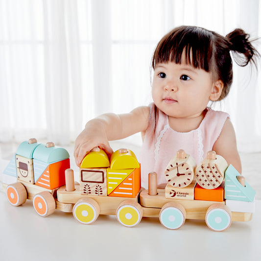 Classic World Pull Train 可拉動積木火車