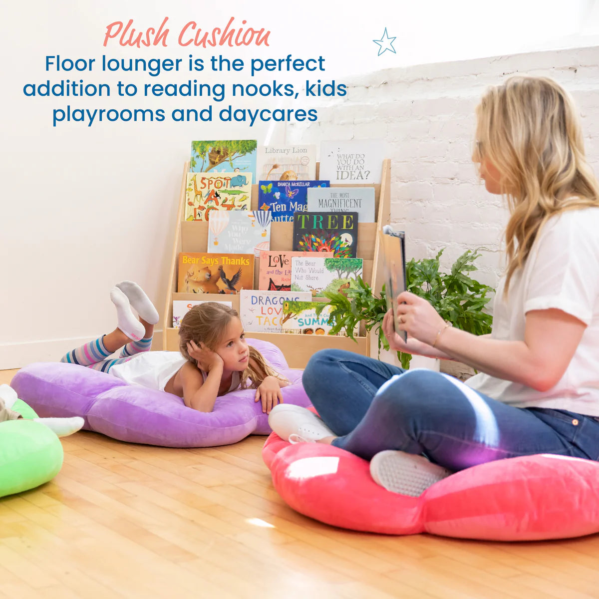 ECR4Kids Flower Floor Pillow, Seating Cushion 花朵地墊，坐墊