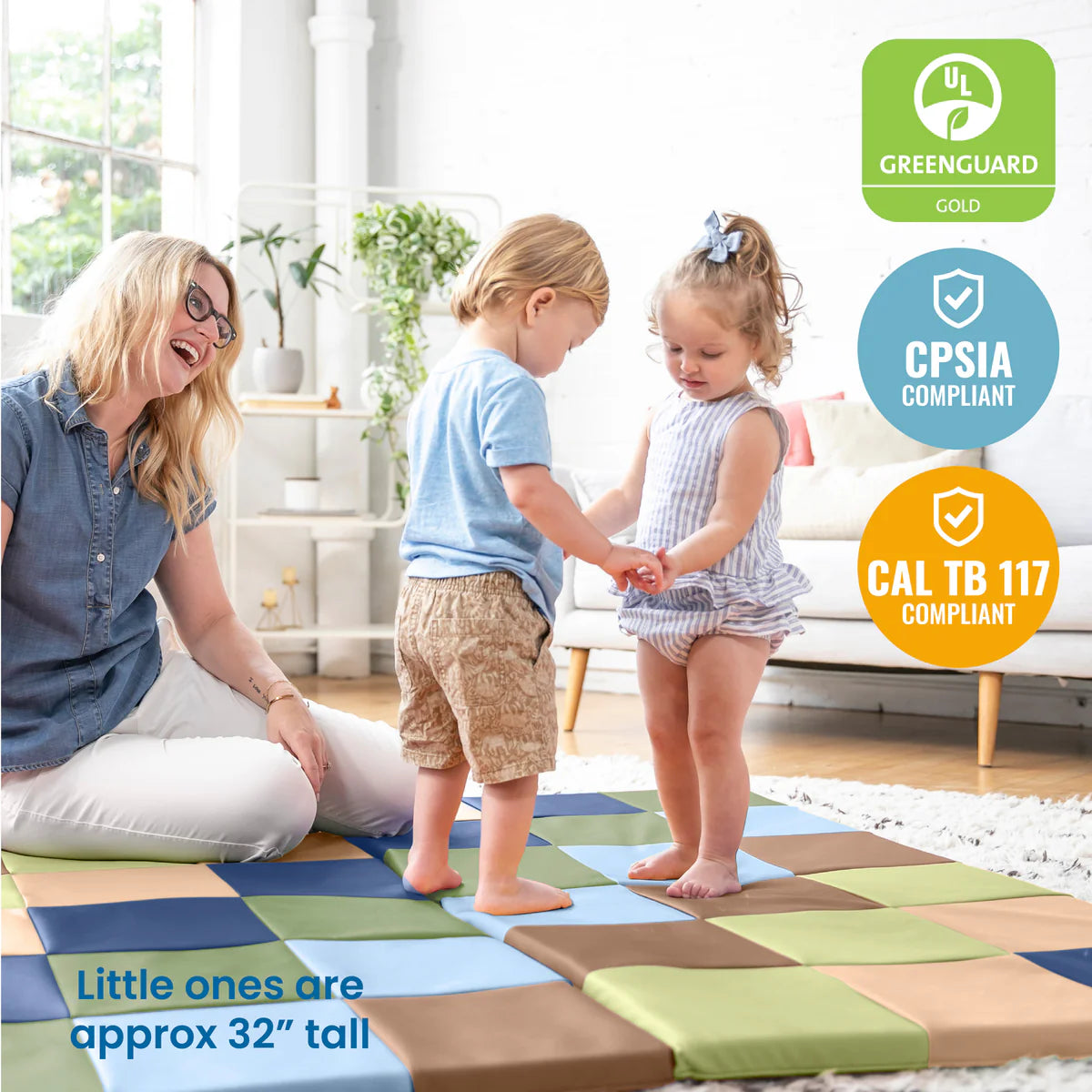 SoftZone Patchwork Folding Activity Mat 亮彩摺疊遊戲墊 L254 X W147.3 X T2.54cm