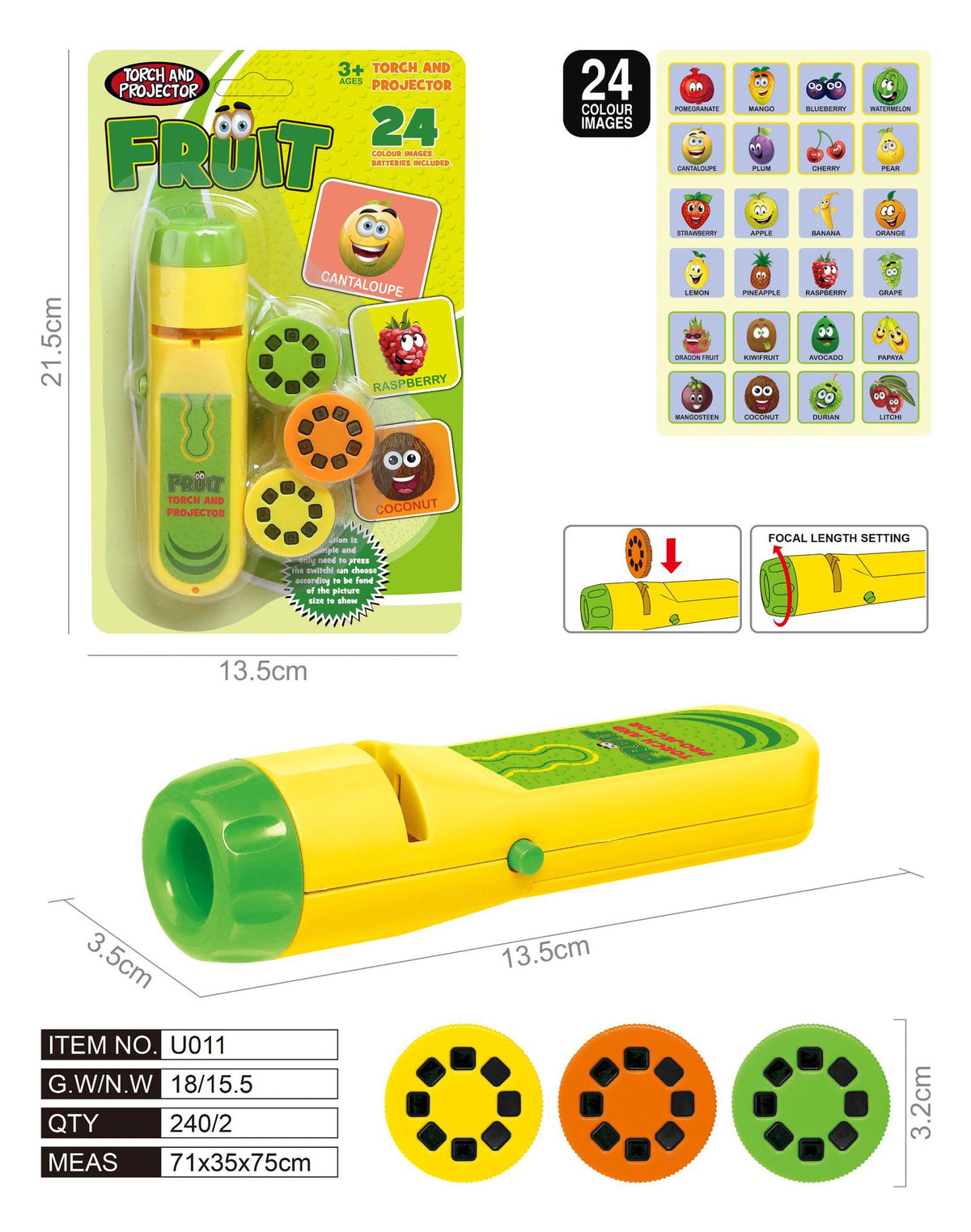 Kids Toy Torch Projector with 24 Images Set of 10個套裝幻燈片投影電筒 24個圖案