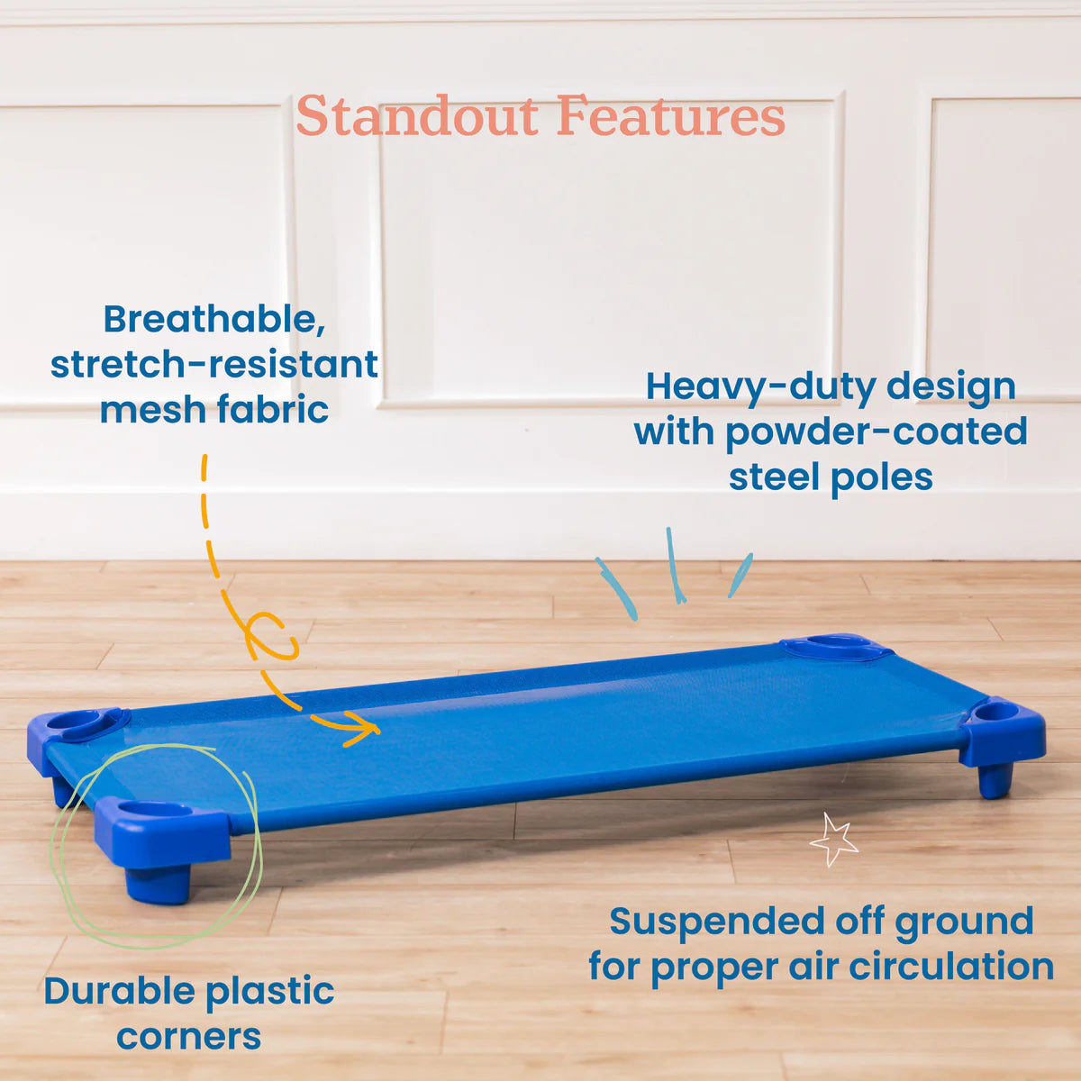 ECR4Kids Stackable Kiddie Cot 可堆疊幼兒床