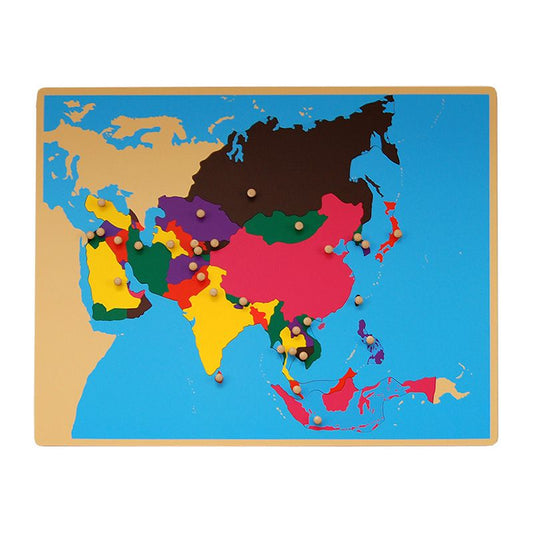 Kindermatic Montessori Puzzle Map of Asia 蒙特梭利 亞洲地圖