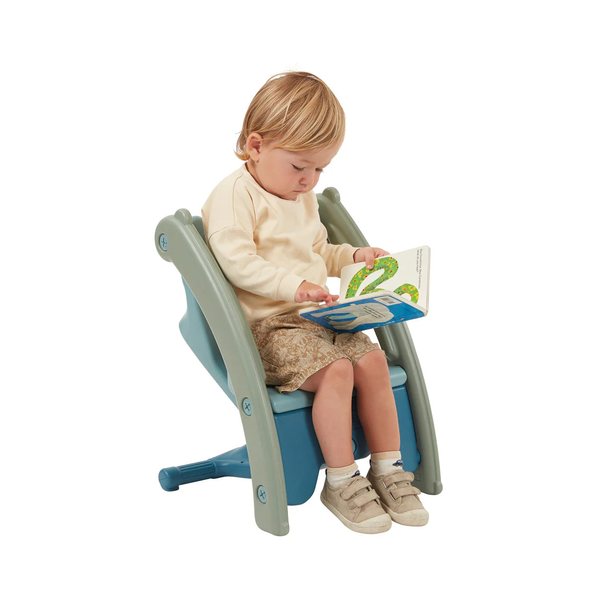 ECR4Kids Sit-N-Rock, Two-in-One Chair and Rocker for Kids and Toddlers, Indoor/Outdoor Sit-N-Rock，二合一兒童椅和搖椅，室內/室外適用