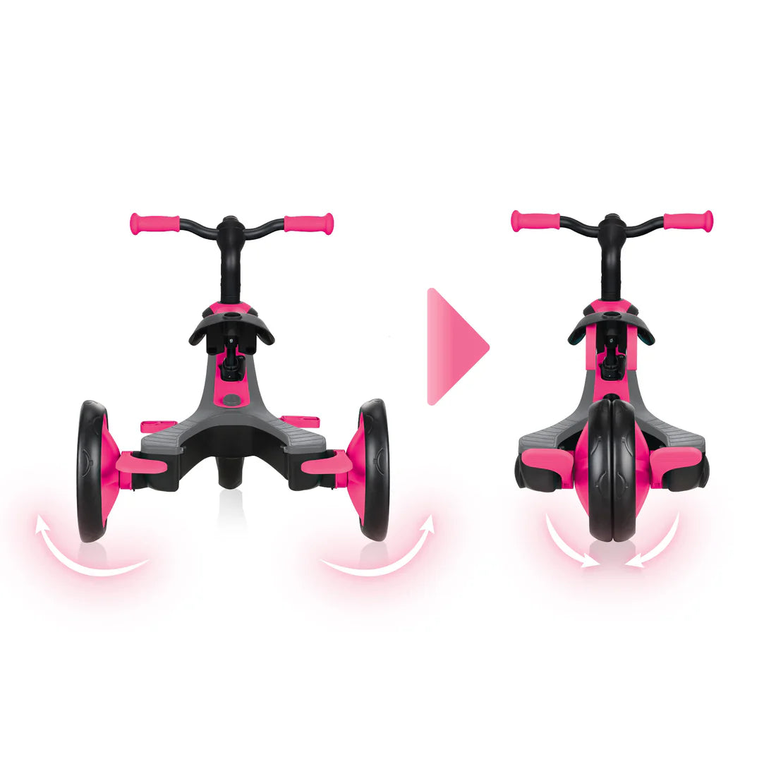 Globber EXPLORER TRIKE 4 in 1  Color Fuchsia 多功能可摺合嬰幼兒三輪車及平衡車 顏色 紫紅色