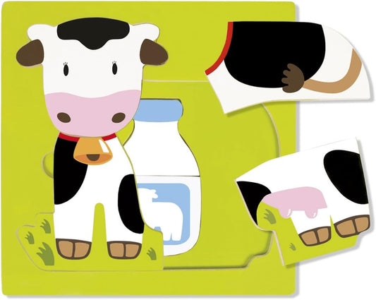 Goula Cow & Milk Layer Puzzle 牛與牛奶多層拼圖