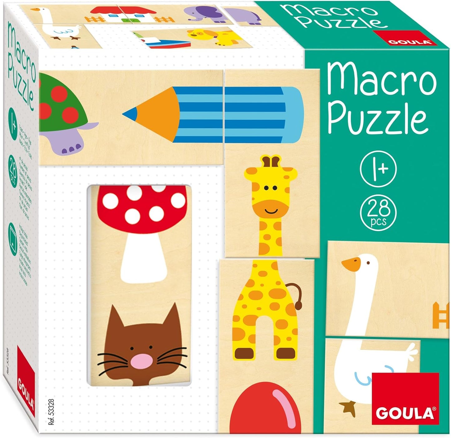 Goula Macro Puzzle Domino Game Large Size 大號拼圖多米諾配對遊戲