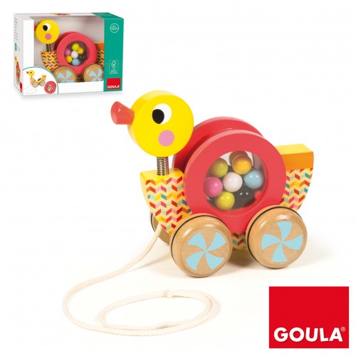 Goula Pull along Duck Removeable Drum Shaker 載貨小鴨-拖拉發聲-可分合組件