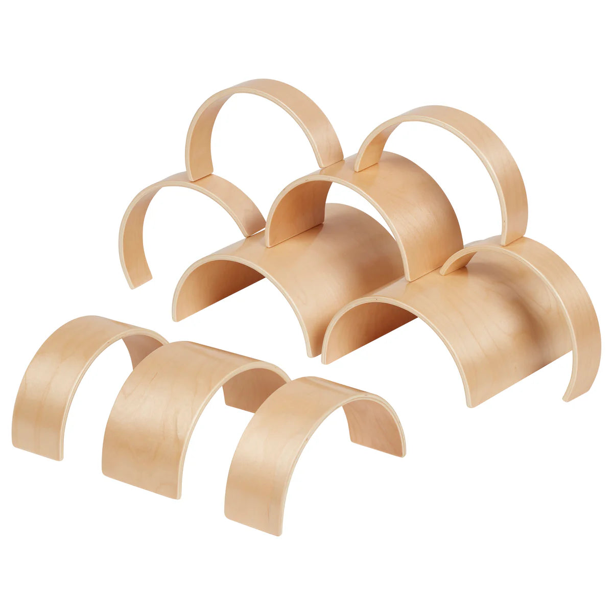 ECR4Kids Wooden Tunnels and Arches 10 Piece Set 木製隧道和拱門10件套