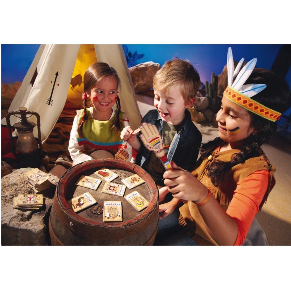 Haba 300124 Chief Pat-a-bang Game 印第安密碼 拍鼓猜圖 手耳協作遊戲