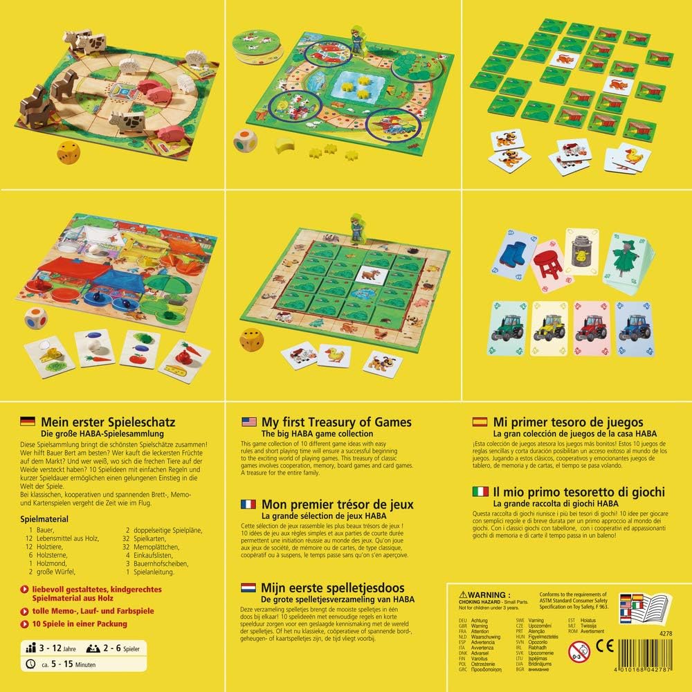 Haba My First Game Treasury The Big 10 in 1 Game Collection 我的第一個遊戲寶藏 10合1套裝