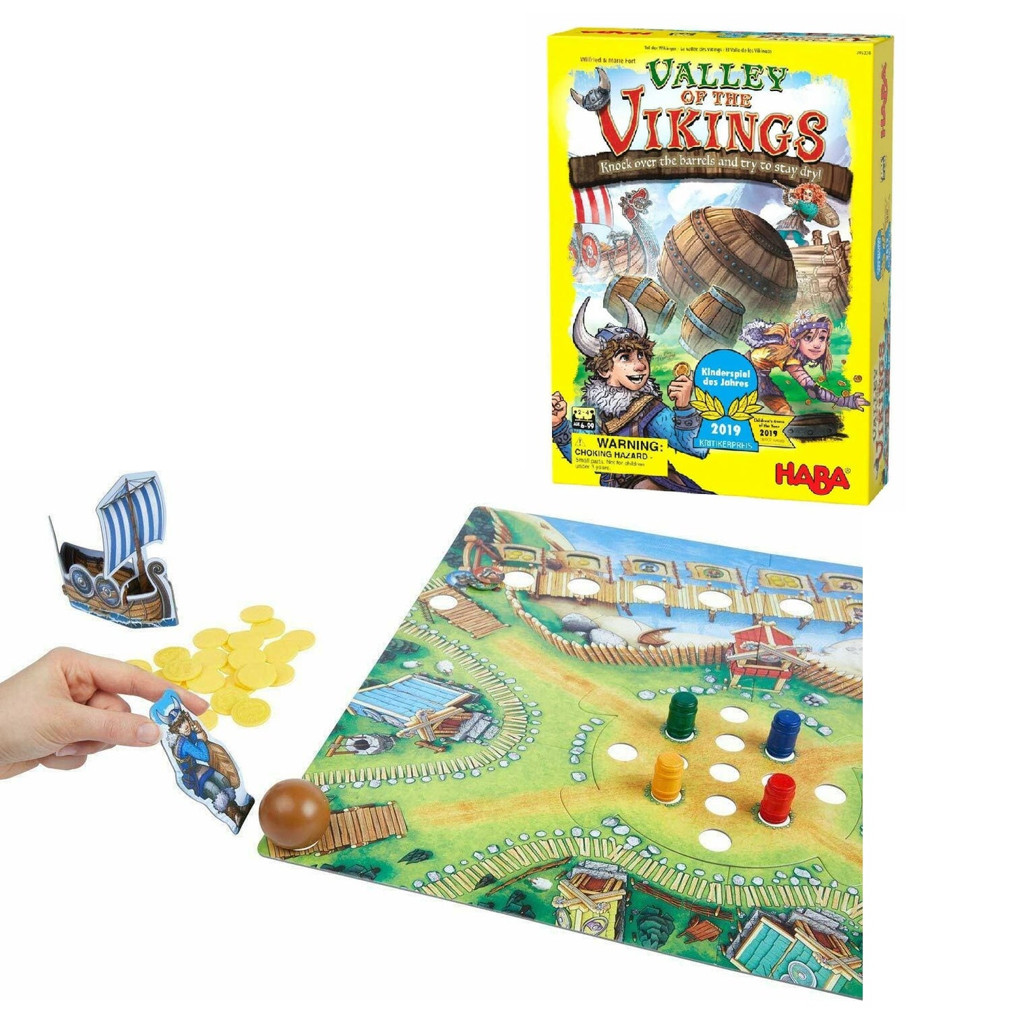HABA 304697 Valley of the Vikings Dexterity Tactics Game 維京人的山谷 策略思考遊戲