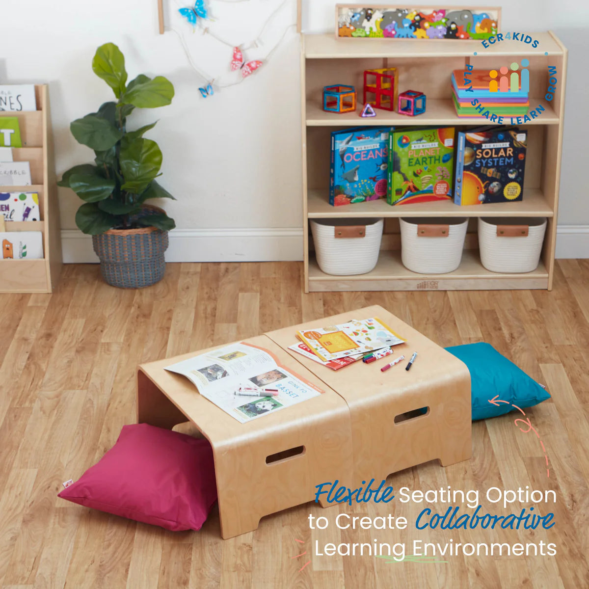 ECR4Kids SoftZone Floor Pillow Cushion Size 17" x 17" Set of 6個套裝 咕臣座墊