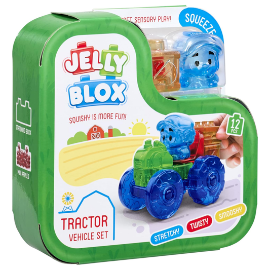 Jelly Blox Tractor Set - 12 pieces 軟體積木拖拉車套裝