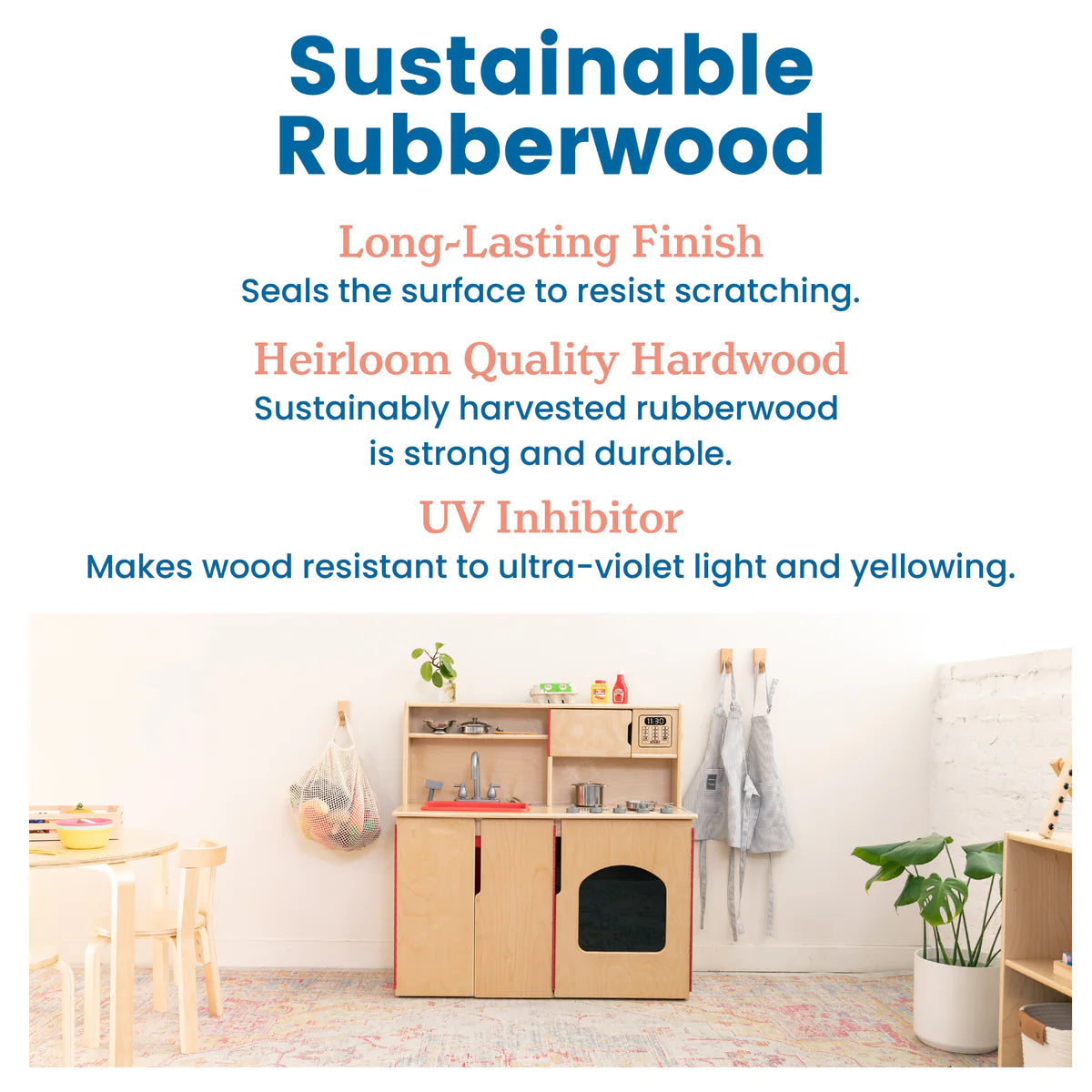 ECR4Kids 4-in-1  Play Kitchen Wooden 4合1 實木廚房玩具組合
