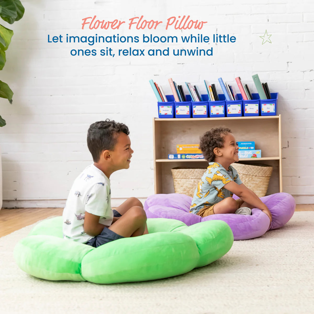 ECR4Kids Flower Floor Pillow, Seating Cushion 花朵地墊，坐墊