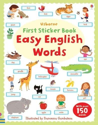 Usborne Easy English Words First Sticker Book 容易學英語單詞貼紙書