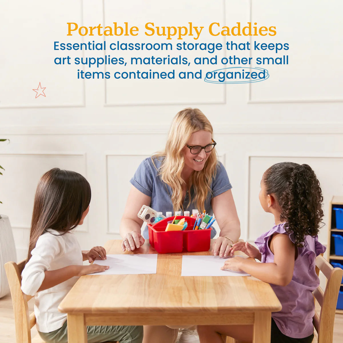 3-Compartment Storage Caddy, Small, Supply Organizer  三隔間儲物箱，小型用品整理器