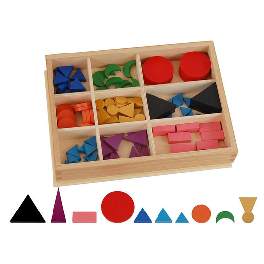Kindermatic Montessori Basic Wooden Grammar Symbols with Box 蒙特梭利 基礎語法立體符號 含木盒