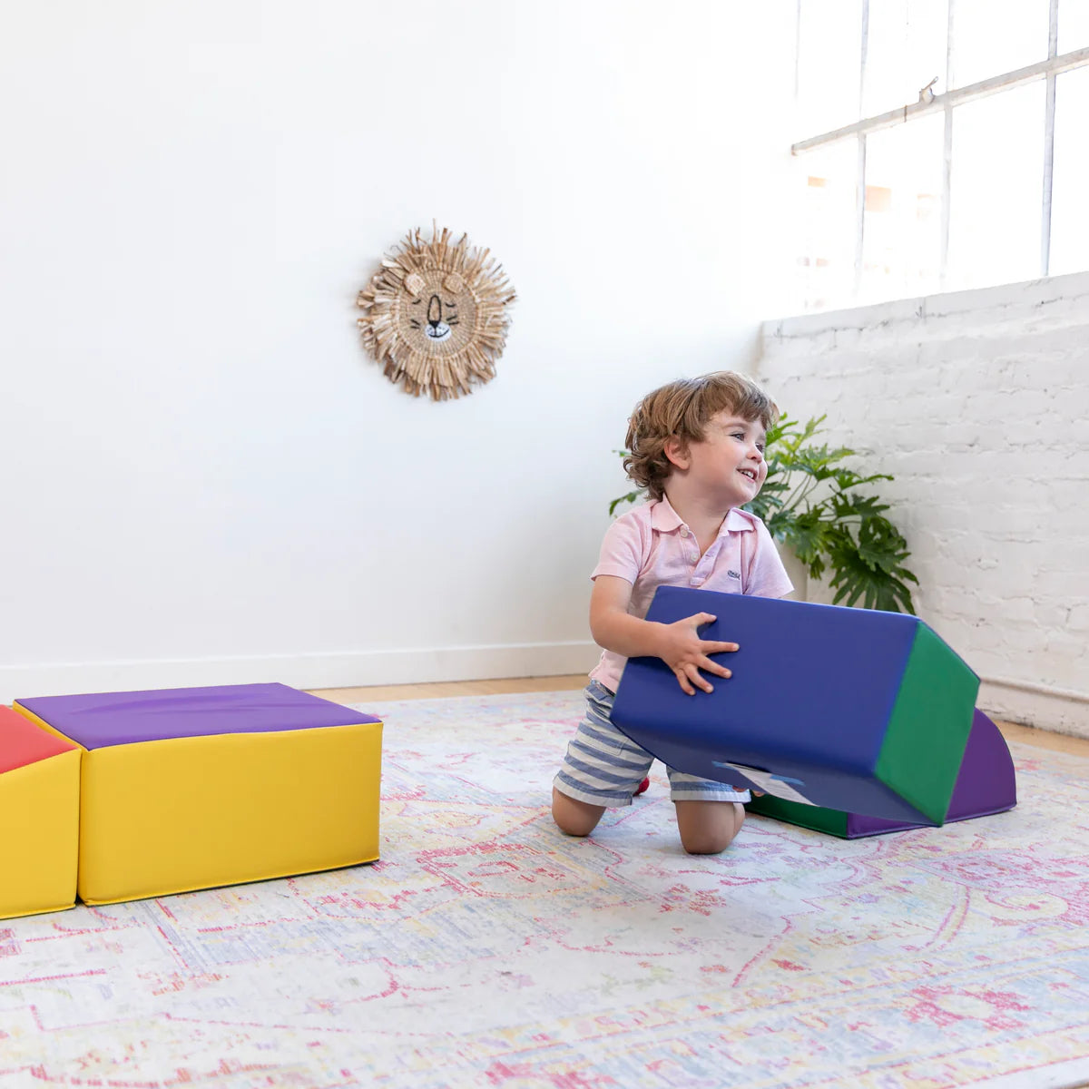 SoftZone Climb and Crawl Playset, Building Blocks, 5-Piece SoftZone 攀爬與爬行遊戲組，建築積木，5件套