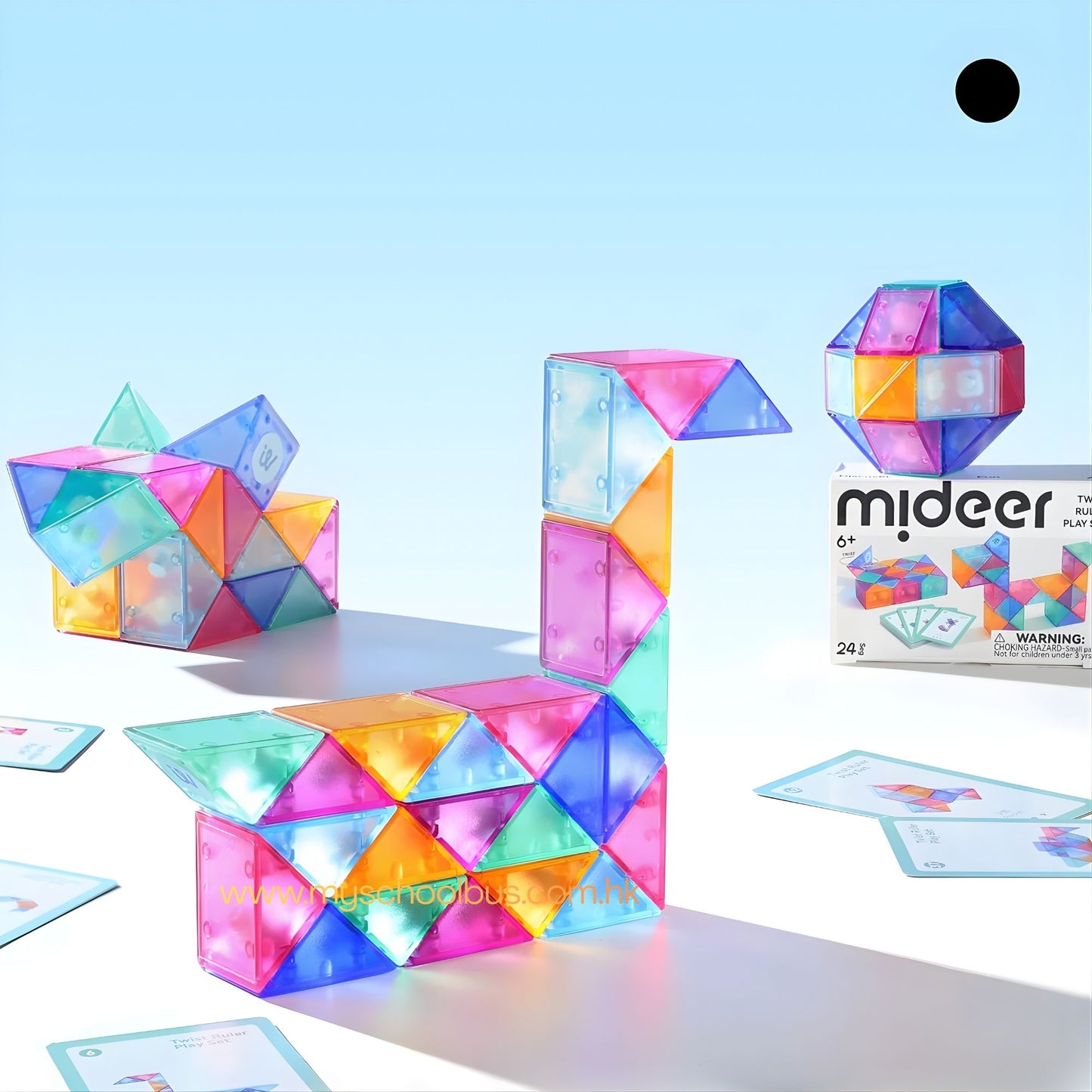 Mideer Twist Ruler Sensory Fidget Play Set 百變幾何扭扭尺24段結構減壓玩具