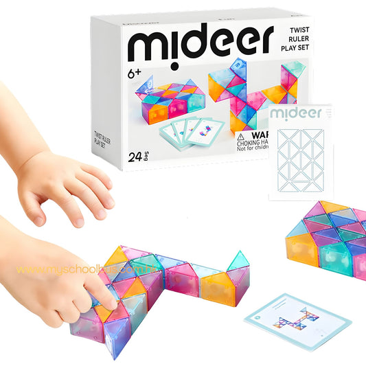 Mideer Twist Ruler Sensory Fidget Play Set 百變幾何扭扭尺24段結構減壓玩具