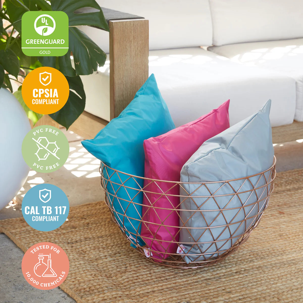 ECR4Kids SoftZone Floor Pillow Cushion Size 17" x 17" Set of 6個套裝 咕臣座墊