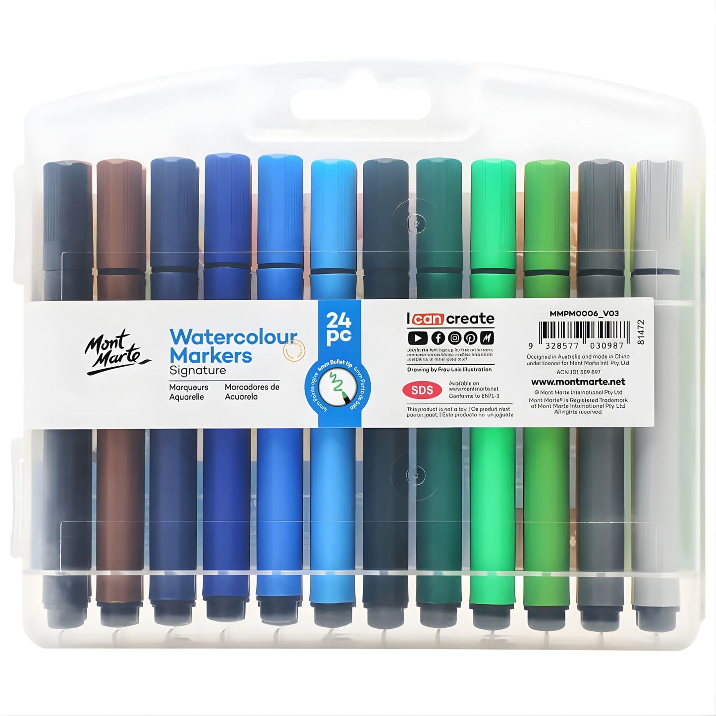 Mont Marte Watercolour Markers Signature 專業級水彩色龍筆套裝 Signature 系列