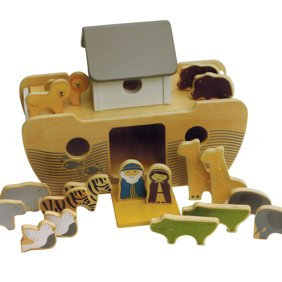 Wooden Noah’s Ark with Animals Matching Game 木製諾亞方舟配對記憶遊戲