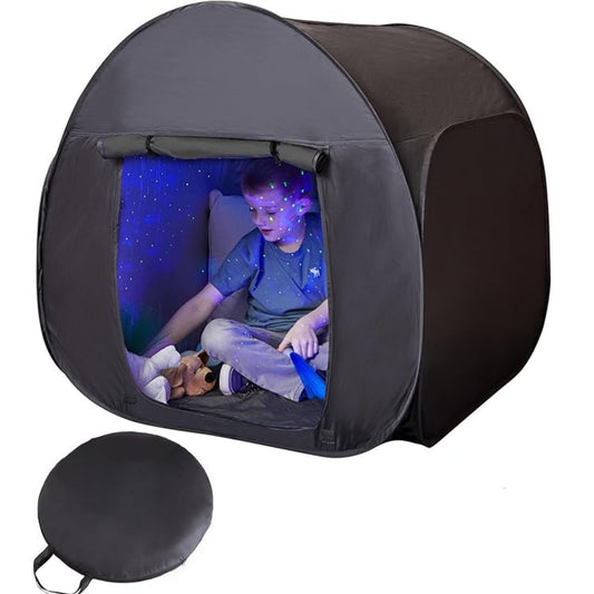 Blackout Sensory Tent - Calming Safe Haven & Dark Den for Kids 兒童避靜全黑感官帳篷