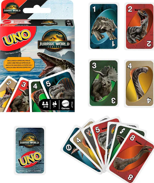 UNO Jurassic World Rebirth Card Game UNO侏羅紀世界重生卡牌遊戲