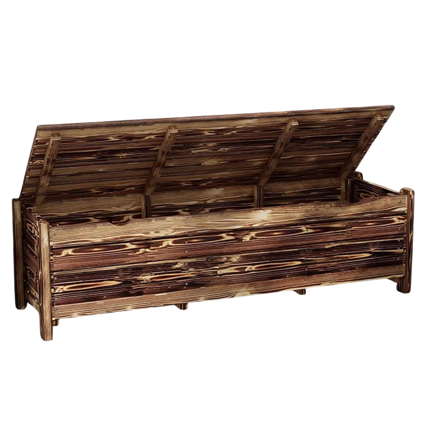 Premium Solid Wood Outdoor Storage Bench | Heavy-Duty Patio Seating 特強承重實木戶外收納長凳 | 花園庭院儲物長椅