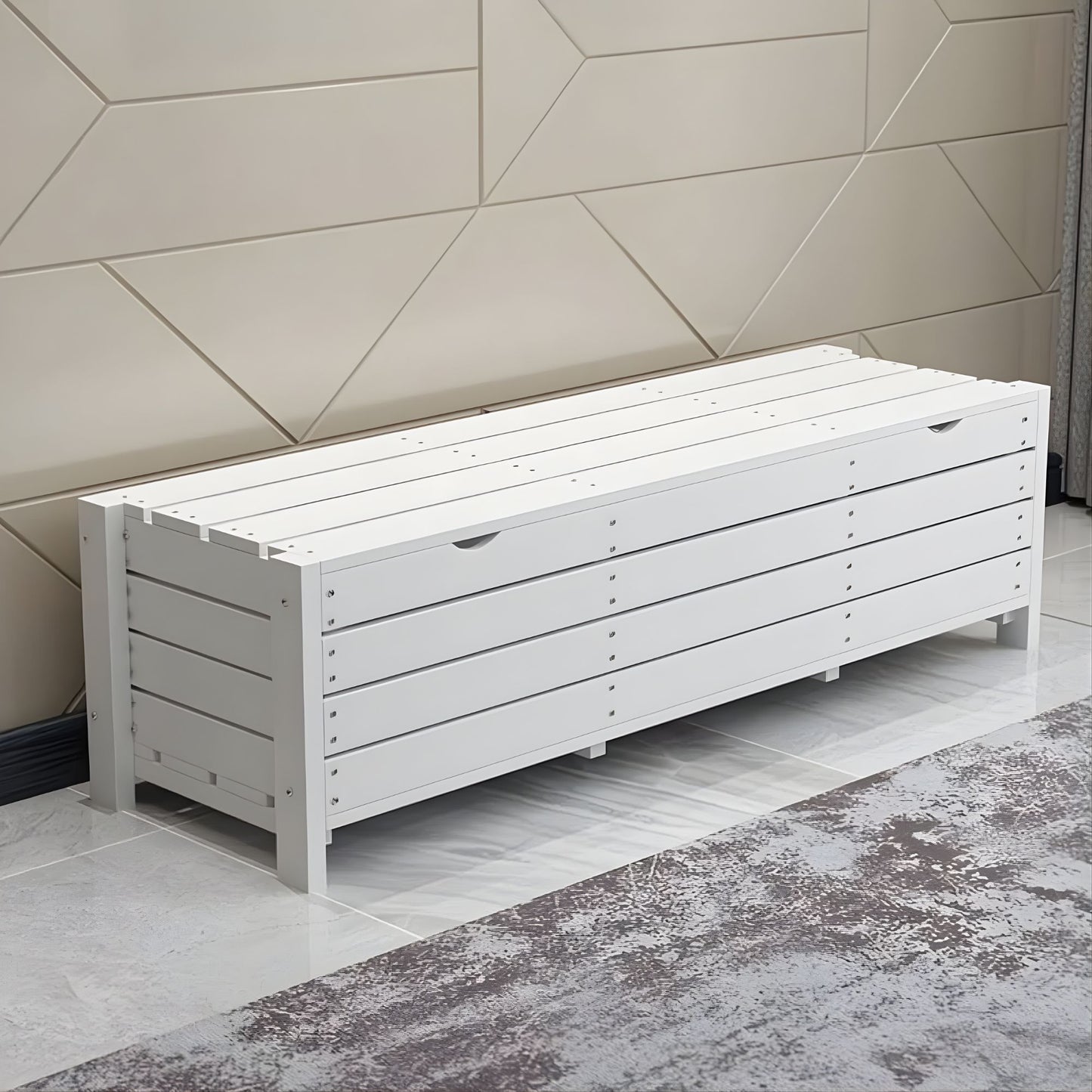 Premium Solid Wood Outdoor Storage Bench | Heavy-Duty Patio Seating 特強承重實木戶外收納長凳 | 花園庭院儲物長椅