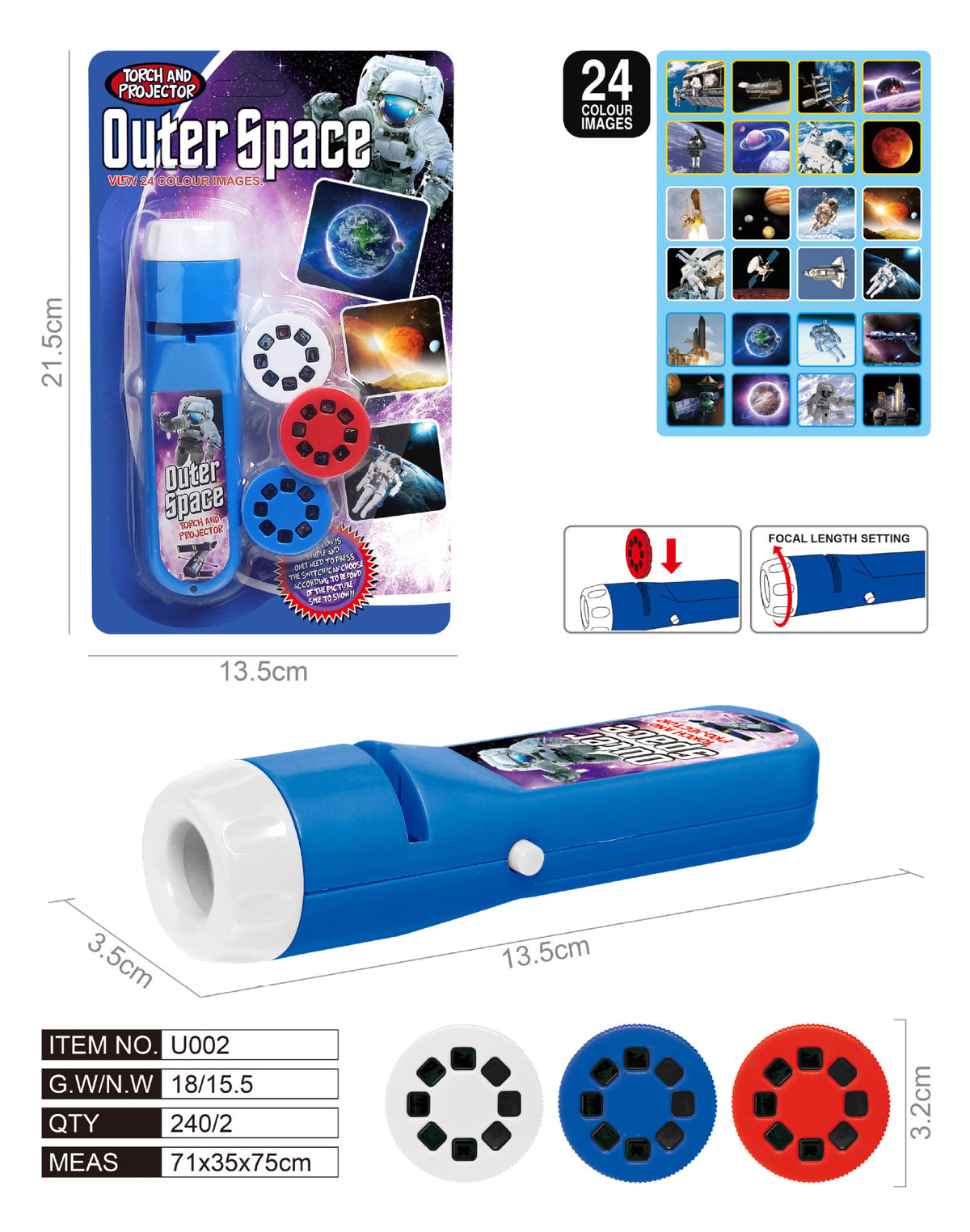 Kids Toy Torch Projector with 24 Images Set of 10個套裝幻燈片投影電筒 24個圖案